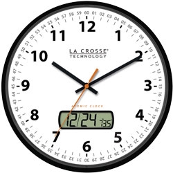 12" Atomic Calendar Clock