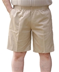 Men's Full Elastic Waist Twill Walking Shorts - No Zip, Button or Loops