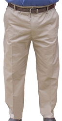 Full Elastic Waist Casual Pant with Zip/Button and Loops
